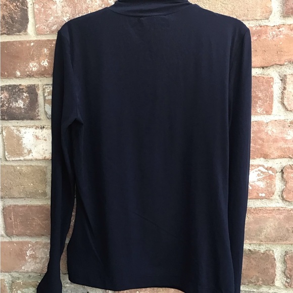 NWT St. John navy mock turtleneck petite - Picture 4 of 4